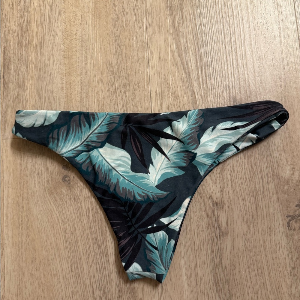 Mikoh Black and Blue Bikini Sleek Tropical Style